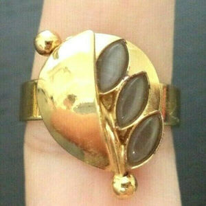 Christophe Poly Signed abstract art ring size 8